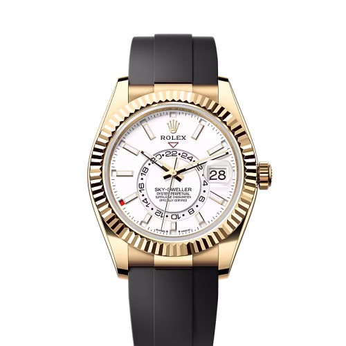 Rolex Sky-Dweller Yellow Gold white dial 42 mm