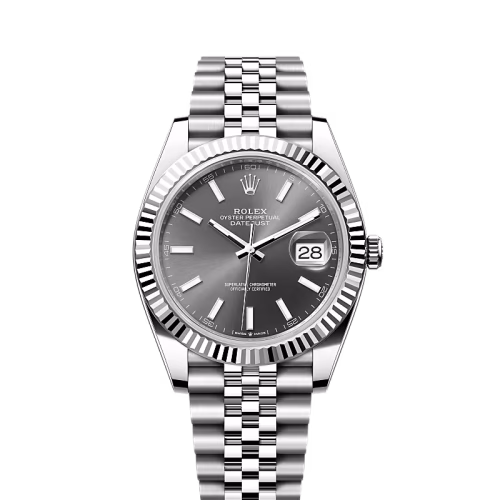 Rolex Datejust 41mm DKRIJ Dark Rhodium Index White Gold Bezel