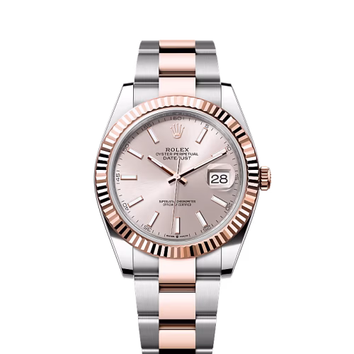 Rolex Datejust 41mm Rose Gold Sundust Dial
